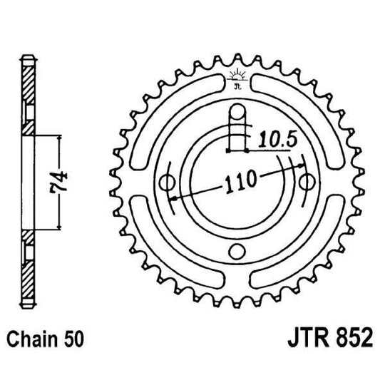 Reťazová rozeta JT JTR 852-41 41T, 530